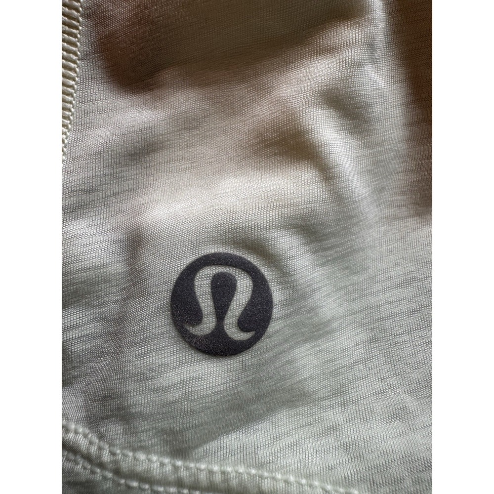 Lululemon Light Green Crossover Tank Front Twist Burnout Mesh Fabric Size S 4-6 - Picture 6 of 8